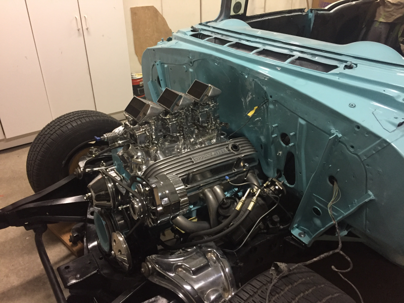 Illustration for article titled 1955 Chevy Bel Air Project Update- Body and Frame united!
